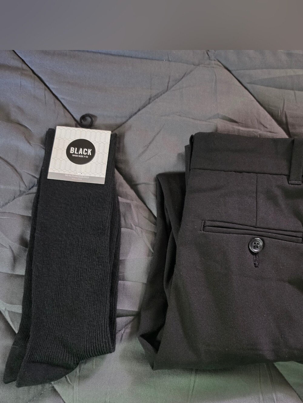 Calvin Klein Black Dress Trousers And Black Dress Socks Set